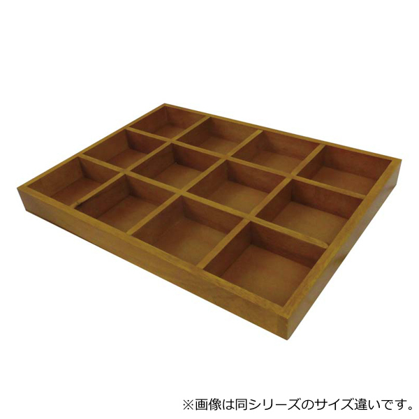 丸和貿易 コレクションボックス 3×4列 ラバーウッド M 収納 木製