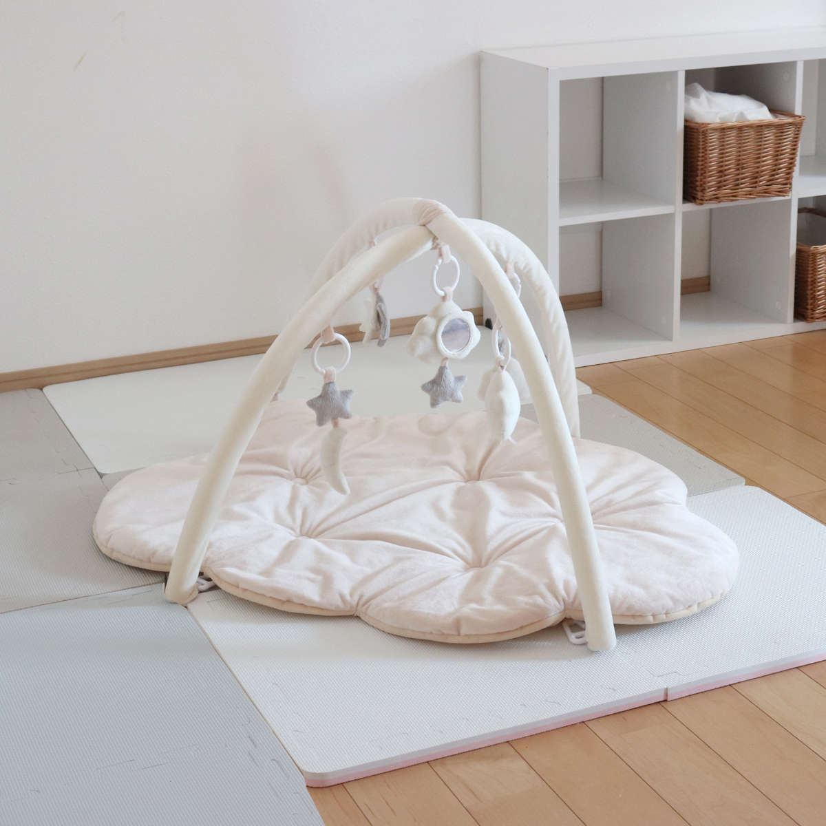 ジョイントマット 45×45cm 極厚 リバーシブル仕様 4枚組 ふち付き