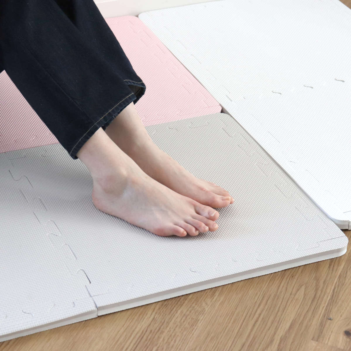 ジョイントマット 45×45cm 極厚 リバーシブル仕様 4枚組 ふち付き