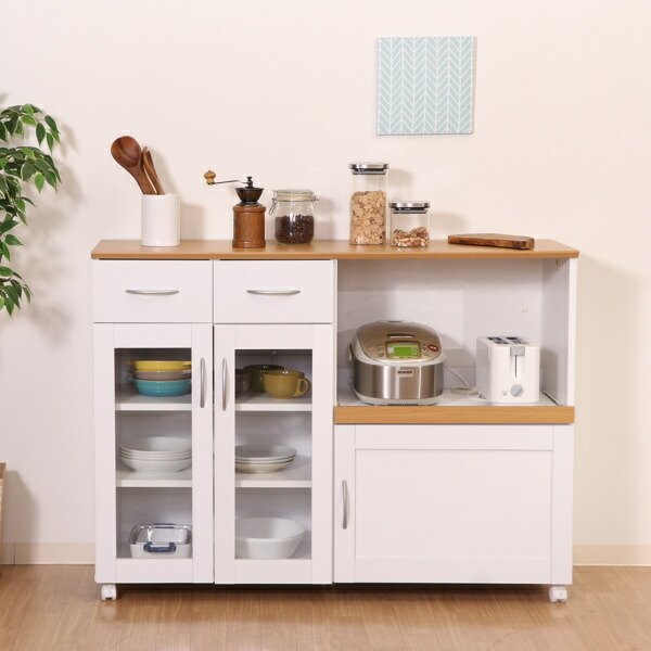 不二貿易（Fuji Boeki） キッチンカウンター 家電ラック キャスター