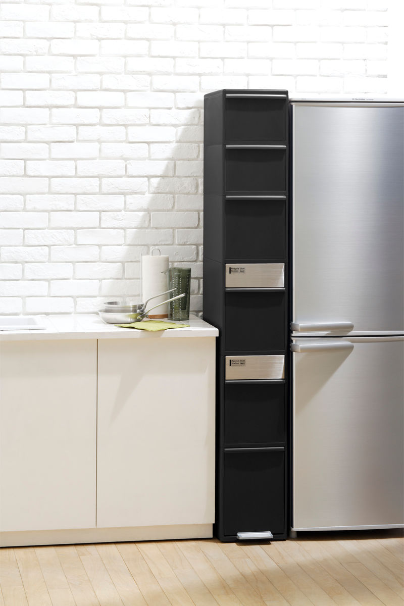 Like-it（ライクイット） ゴミ箱 収納ボックス付き 55L 幅25.5cm 6段