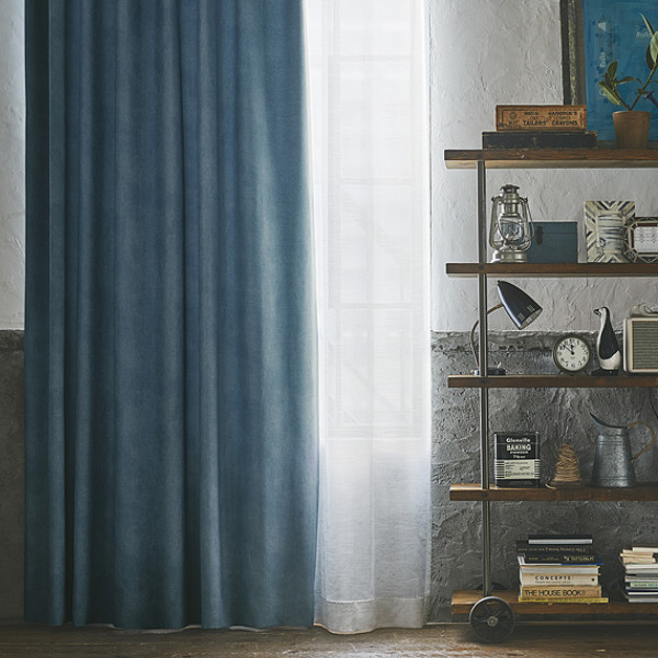 カーテン オーダーカーテン ドレープカーテン デニムムジシャコウ 1.5