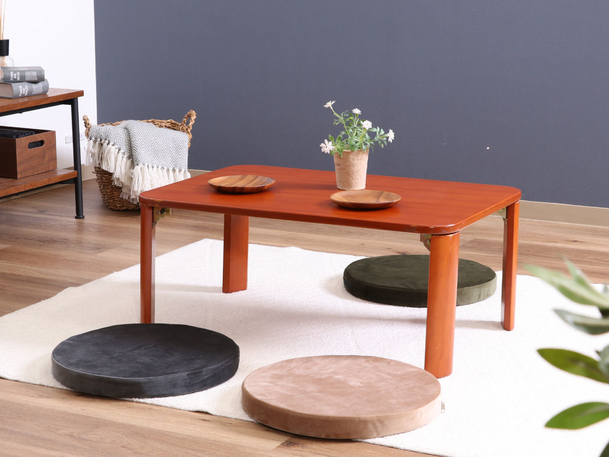 不二貿易（Fuji Boeki） 折れ脚テーブル 幅75cm 木製 ローテーブル