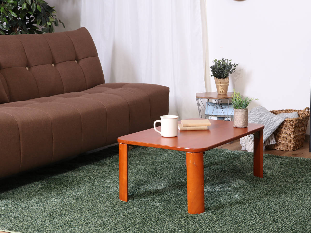 不二貿易（Fuji Boeki） 折れ脚テーブル 幅75cm 木製 ローテーブル