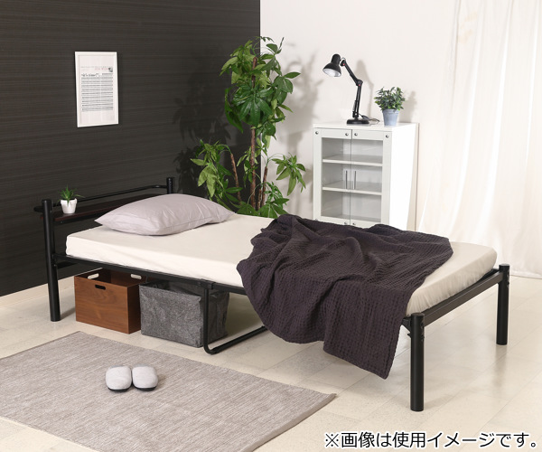 不二貿易（Fuji Boeki） ベッド シングル パイプベッド 宮棚 ラック