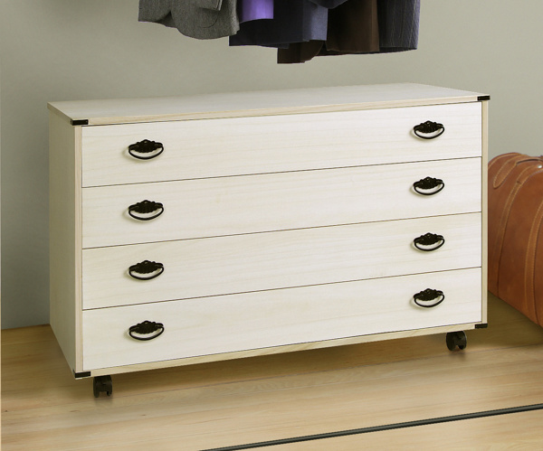 マーゼルン 総桐 着物タンス 6段 桐たんす ロウ引き仕上 日本製 幅