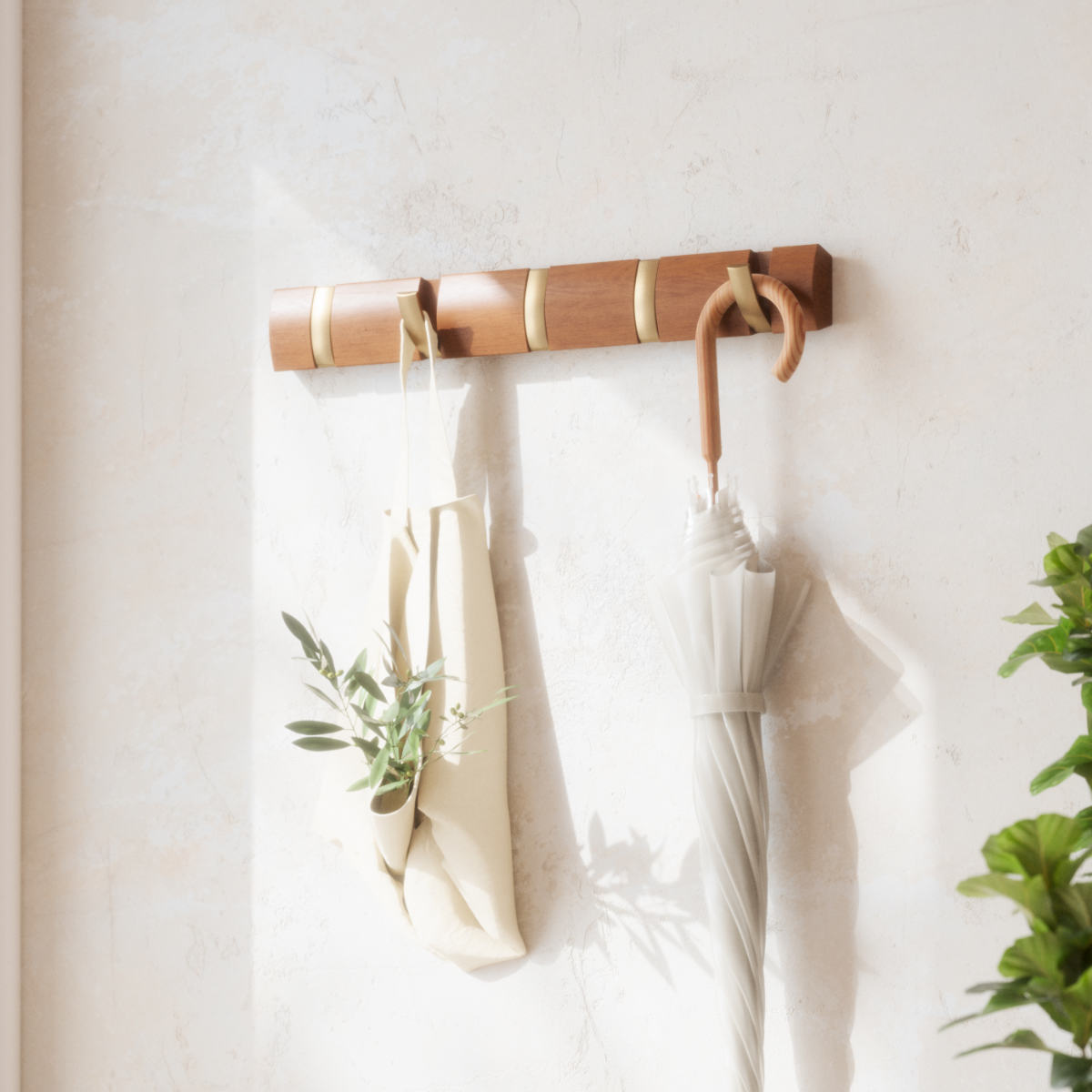 Umbra（アンブラ） ウォールハンガー フリップフック 5連 （ 壁掛け