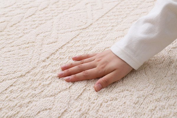 HAGiHARA（萩原） ラグ 185×185cm ラグマット 日本製 綿100％ 高機能