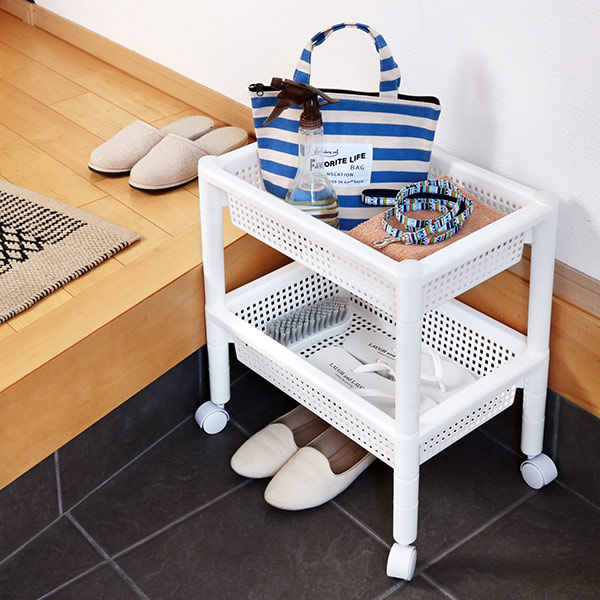 不動技研（FUDOGIKEN） ワゴン 幅29×奥行45×高さ48.7cm パイプハンガー