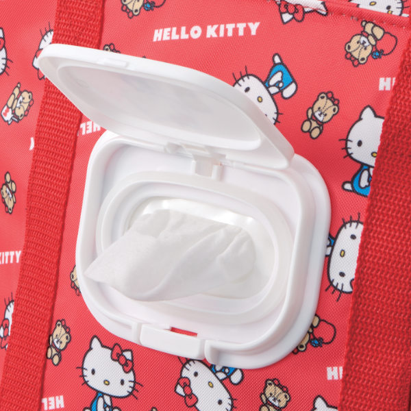 ハローキティー　レトロ　昭和 ポケットティッシュを入れることができるミニバッグ ハローキティー レトロ 昭和 ポケットティッシュを入れることが