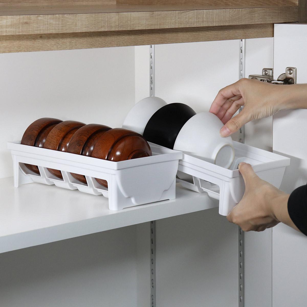 最終値下げ！キッチン収納★ 値下げ シンク下 収納 スライド 引出 伸縮 ラック 1段 幅47〜80cm 伸縮