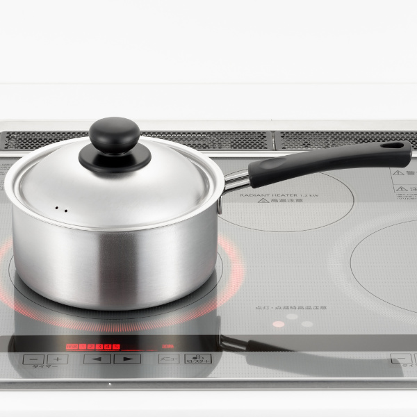 ヨシカワ 片手鍋 18cm IH対応 蓋付き COOK EASY 日本製 （ ガス火対応