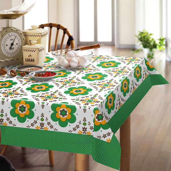 テーブルクロス 120×150cm スカンジナビア レーヌ 撥水 樹脂 日本製