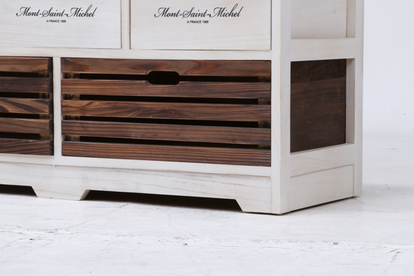 不二貿易（Fuji Boeki） ベンチ 幅90cm 収納 アンティーク調 木製 桐