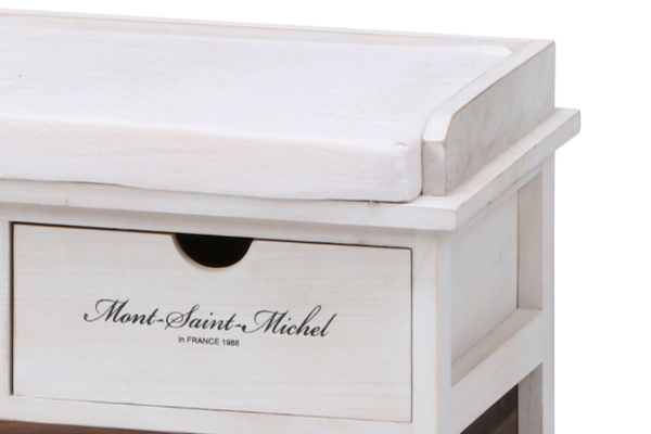 不二貿易（Fuji Boeki） ベンチ 幅90cm 収納 アンティーク調 木製 桐