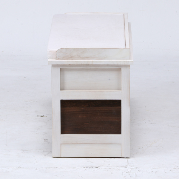 不二貿易（Fuji Boeki） ベンチ 幅90cm 収納 アンティーク調 木製 桐