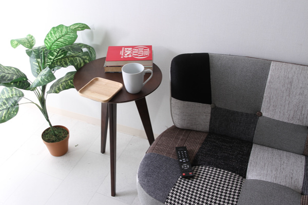 サイドテーブル 高さ60cm コーヒーテーブル 木製 天然木 円型 丸 テーブル （ ソファサイド ソファテーブル ベッドサイドテーブル ミニテーブル 丸テーブル ） | 不二貿易 | 15