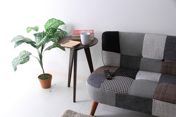 サイドテーブル 高さ60cm コーヒーテーブル 木製 天然木 円型 丸 テーブル （ ソファサイド ソファテーブル ベッドサイドテーブル ミニテーブル 丸テーブル ） | 不二貿易 | 16