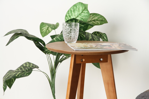 サイドテーブル 高さ60cm コーヒーテーブル 木製 天然木 円型 丸 テーブル （ ソファサイド ソファテーブル ベッドサイドテーブル ミニテーブル 丸テーブル ） | 不二貿易 | 08