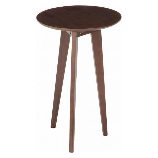 サイドテーブル 高さ60cm コーヒーテーブル 木製 天然木 円型 丸 テーブル ブラウン｜livingut｜02