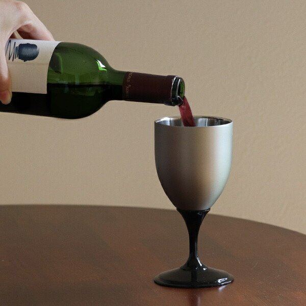 ワイングラス 300ml ワインカップ 真空断熱 ビンテージバー ステンレス
