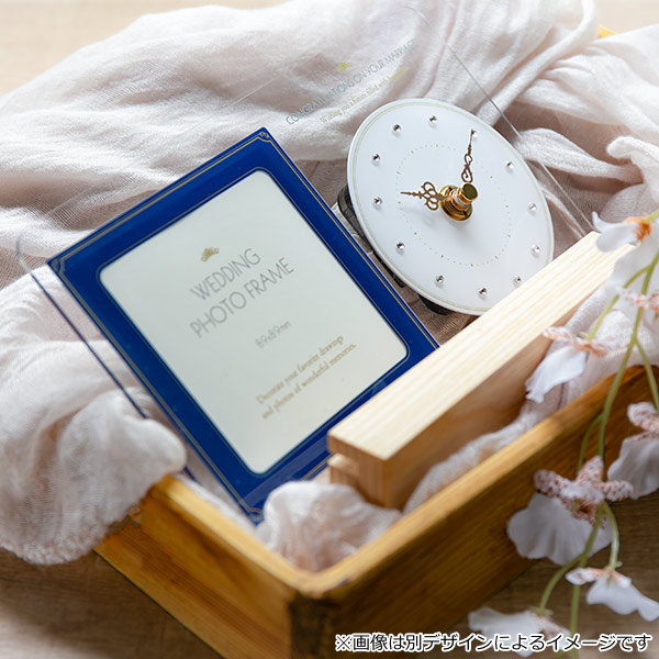 ノア精密 フォトフレーム 時計 結婚祝い プレゼント アイボリー