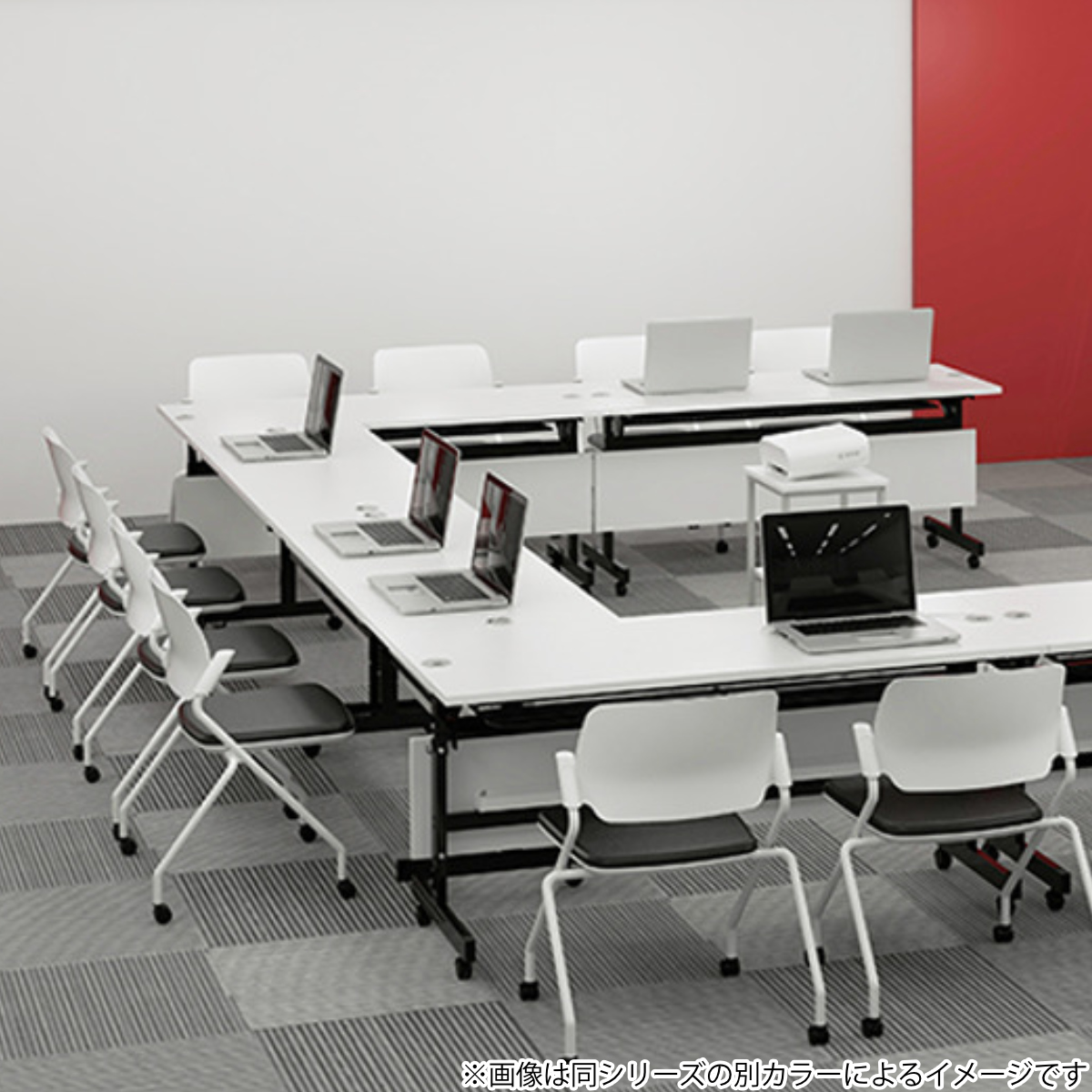 アール・エフ・ヤマカワ オフィスチェア 4脚セット 座面高47.5cm