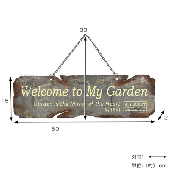 サインボード ウェルカムボード メタルサイン ウェルカム アンティーク