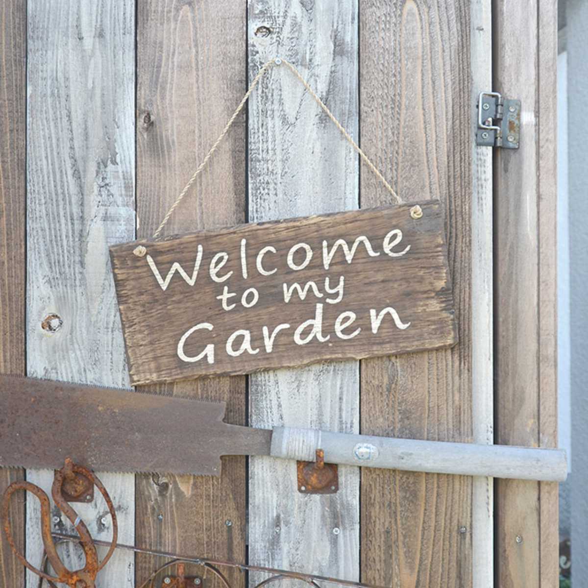 サインボード ウェルカムボード サインプレート Welcome to my garden