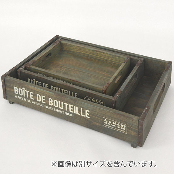 ガーデニング収納 木製 シャビーウッドボックス M （ 収納ボックス