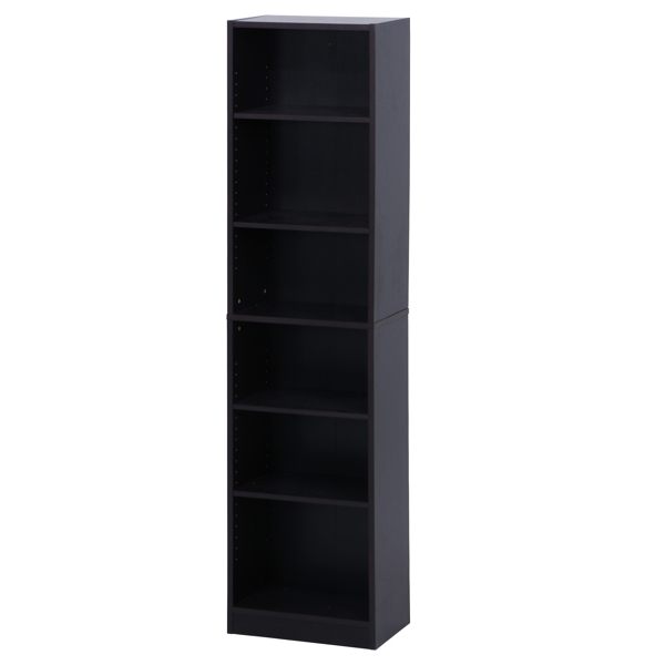 送料無料！ブックシェルフ 不二貿易（Fuji Boeki） 書棚 幅45cm 6段 大容量 可動棚4枚 多目的