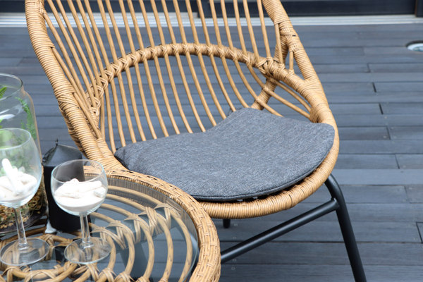 東馬（Tohma） チェア 座面高43cm ラタン風 籐家具風 オーバルチェア