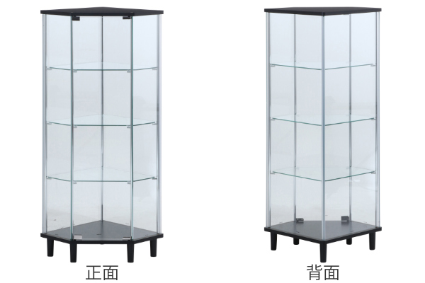 不二貿易（Fuji Boeki） コレクションケース 4段 コーナー型 ガラス