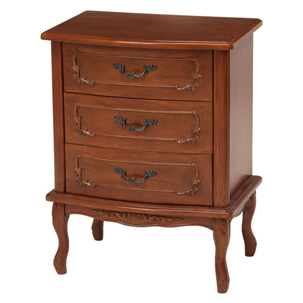 HAGiHARA（萩原） チェスト 3段 クラシック調 マホガニー前板 猫脚 幅