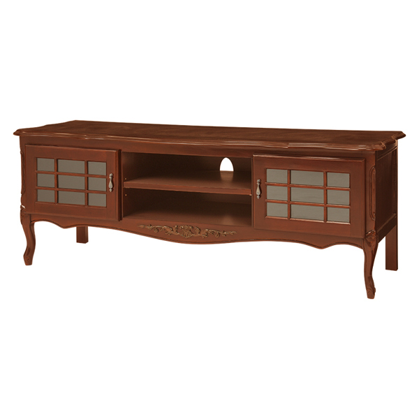 テレビ台 ローボード クラシック調 格子扉 猫脚 幅139cm （ テレビ