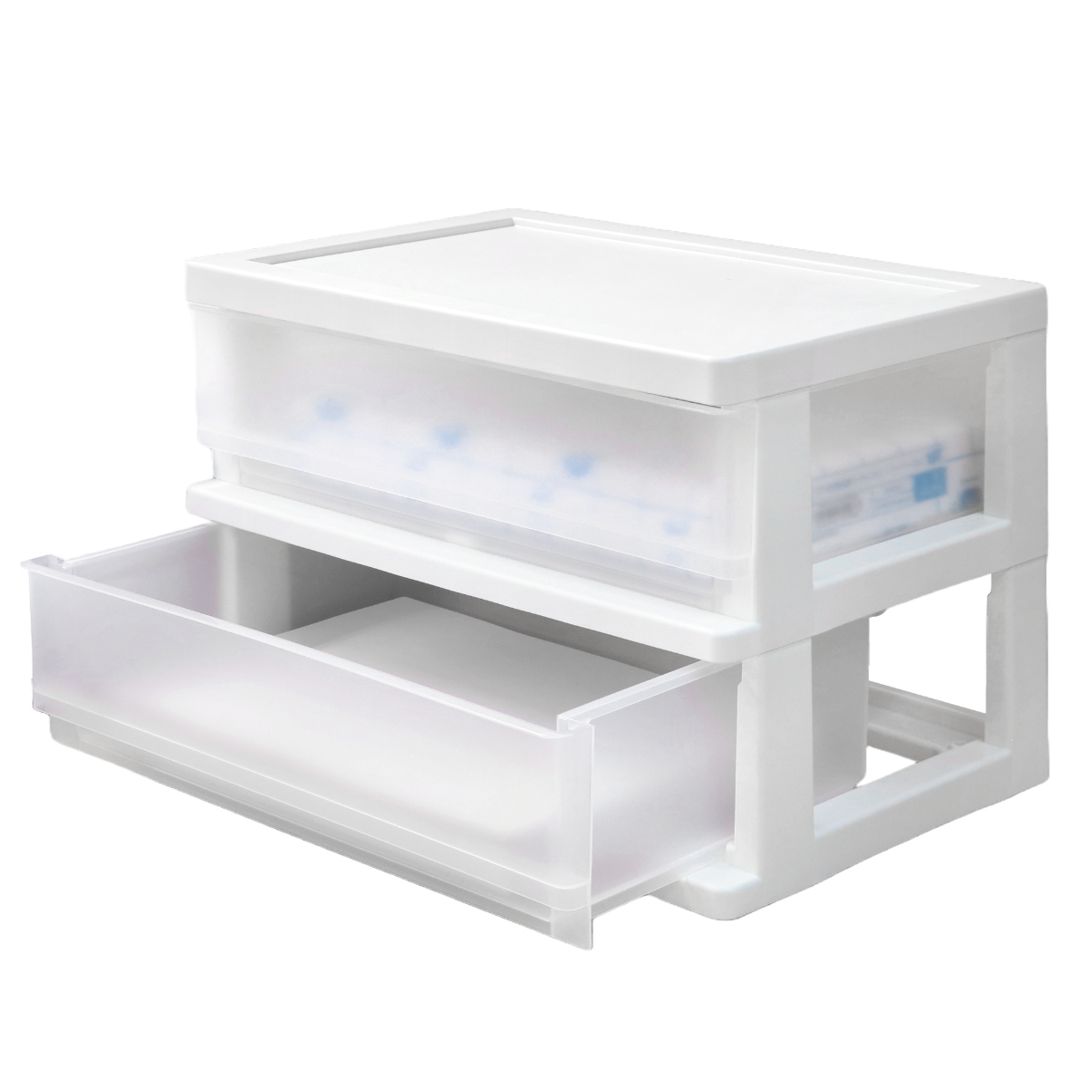 収納ボックス コワケース 2段 卓上 引き出し レターケース F2