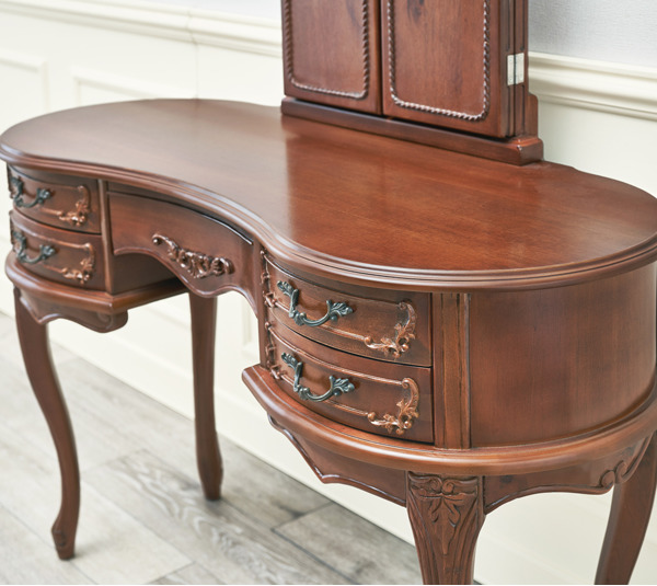 HAGiHARA（萩原） ドレッサー 幅115cm 猫脚 姫系 三面鏡 アンティーク