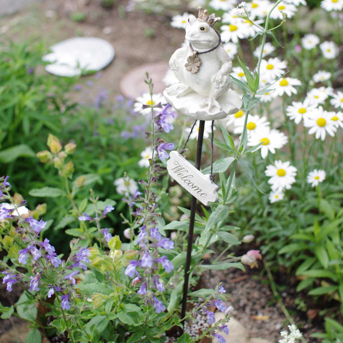 ガーデンピック オーナメント カエル 2段階調整 （ ガーデニング