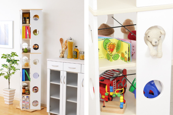 ホームテイスト（HOME taste） 回転コミックラック 幅34cm 7段 ブック