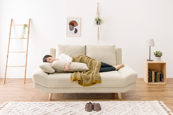 HAGiHARA（萩原） ソファ 二人掛け 幅170cm ファブリック 座面 広い 脚