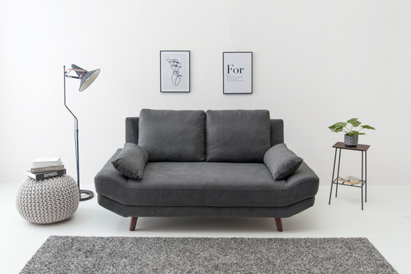 HAGiHARA（萩原） ソファ 二人掛け 幅170cm ファブリック 座面 広い 脚