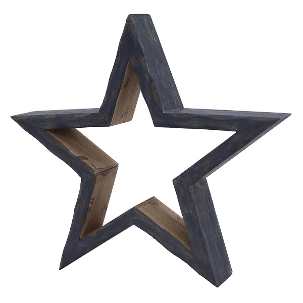 星 L ウッデンホロースター 木製 インテリア 置物 （ オブジェ 雑貨
