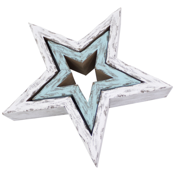 星 L ウッデンホロースター 木製 インテリア 置物 （ オブジェ 雑貨