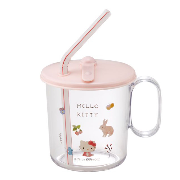 【未開封品】Sanrio サンリオ ハローキティ フタ付きストローカップ sanrio（サンリオ） ストロー カップ ハローキティー 日本製 ふた付き