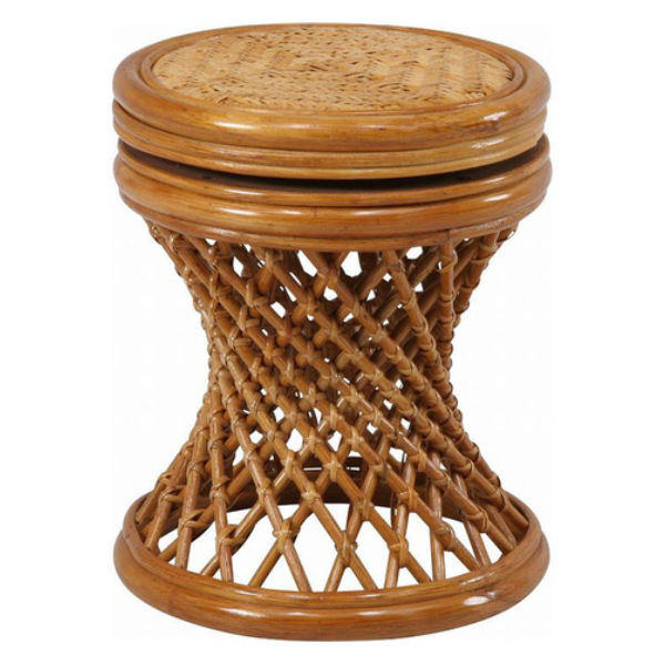 不二貿易(Fuji Boeki) 籐 回転スツール クッション付 ラタンチェアー 不二貿易(Fuji Boeki) 籐 回転スツール クッション付 ラタンチェアー