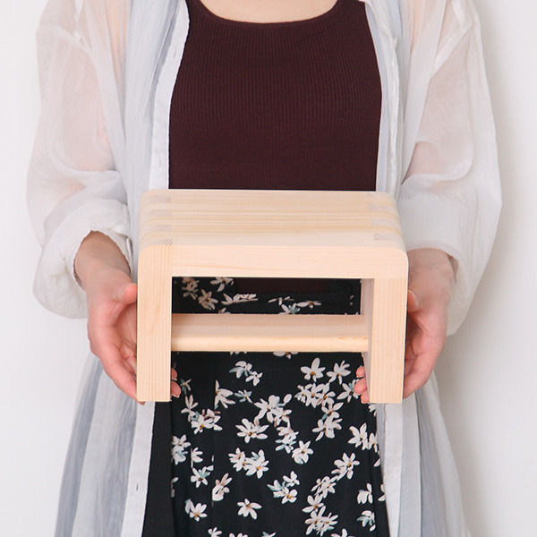 市原木工所 木製風呂椅子 ゆ 湯殿腰掛 小 木製 風呂椅子 お風呂 椅子