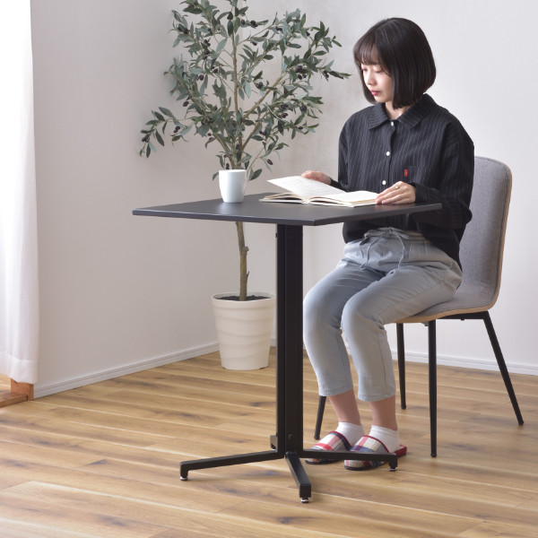 東谷 カフェテーブル 幅60cm スチール スクエア 正方形 テーブル
