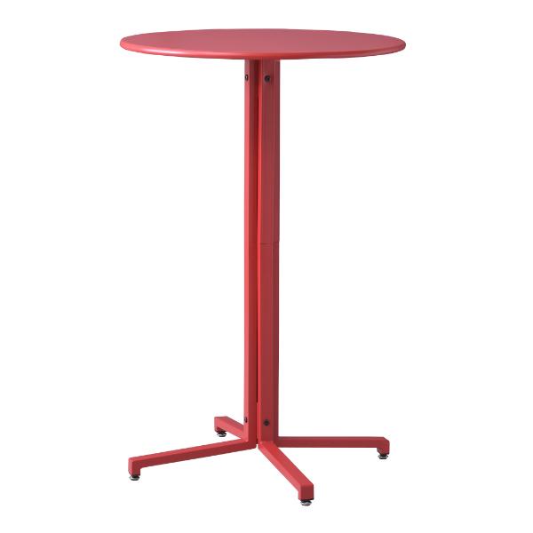 ハイテーブル 高さ93.5cm 幅60cm スチール 円形 丸 テーブル コンパクト 机 スタンディングテーブル （ バーテーブル カウンターテーブル ダイニングテーブル ）20