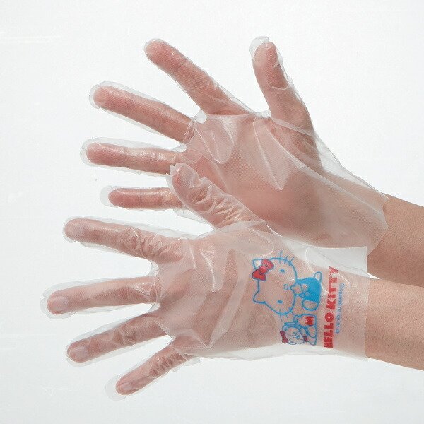 大人用使い捨て手袋 20双入り ハローキティ （ ビニール手袋 使い捨て