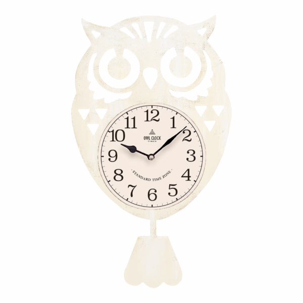 振り子時計 フクロウ 掛け時計 壁掛け 時計 アナログ （ 壁掛け時計